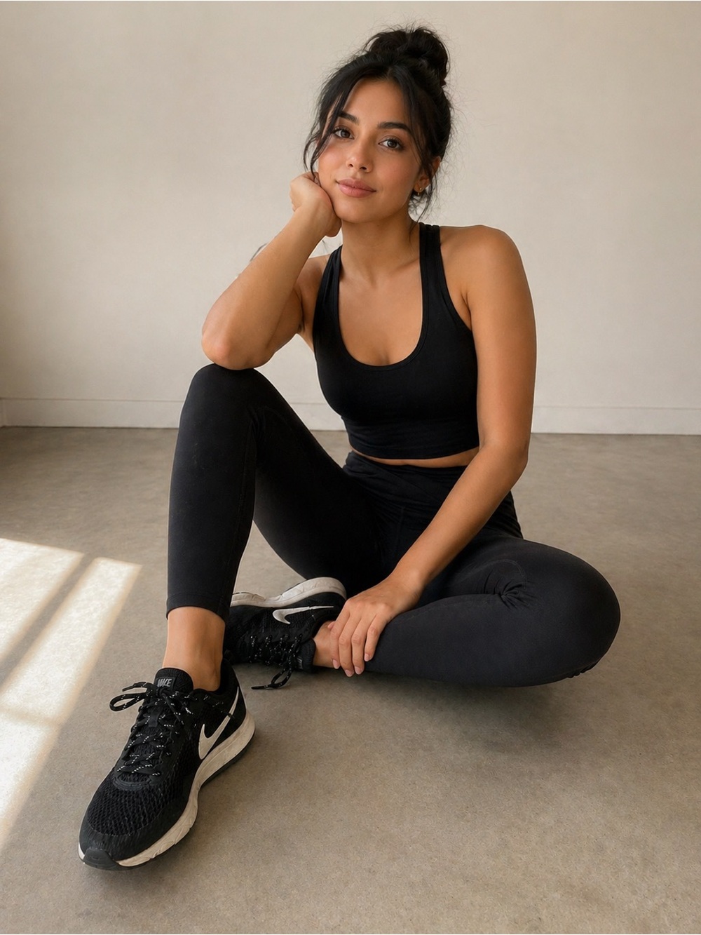 Nike Women's Black and White Running Sneakers